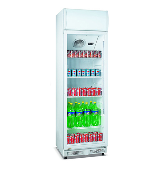  small drink cooler and glass door cooler